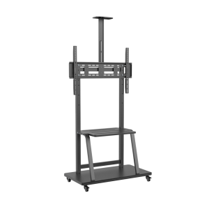 SOPORTE SUELO AISENS ECO RUEDA BANDEJA DVD CÁMARA MONITOR TV 150KG 37-100 NEGRO